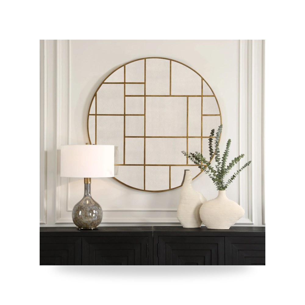 مرآة ديكور Geometric Round Uttermost موديل 09969-utt