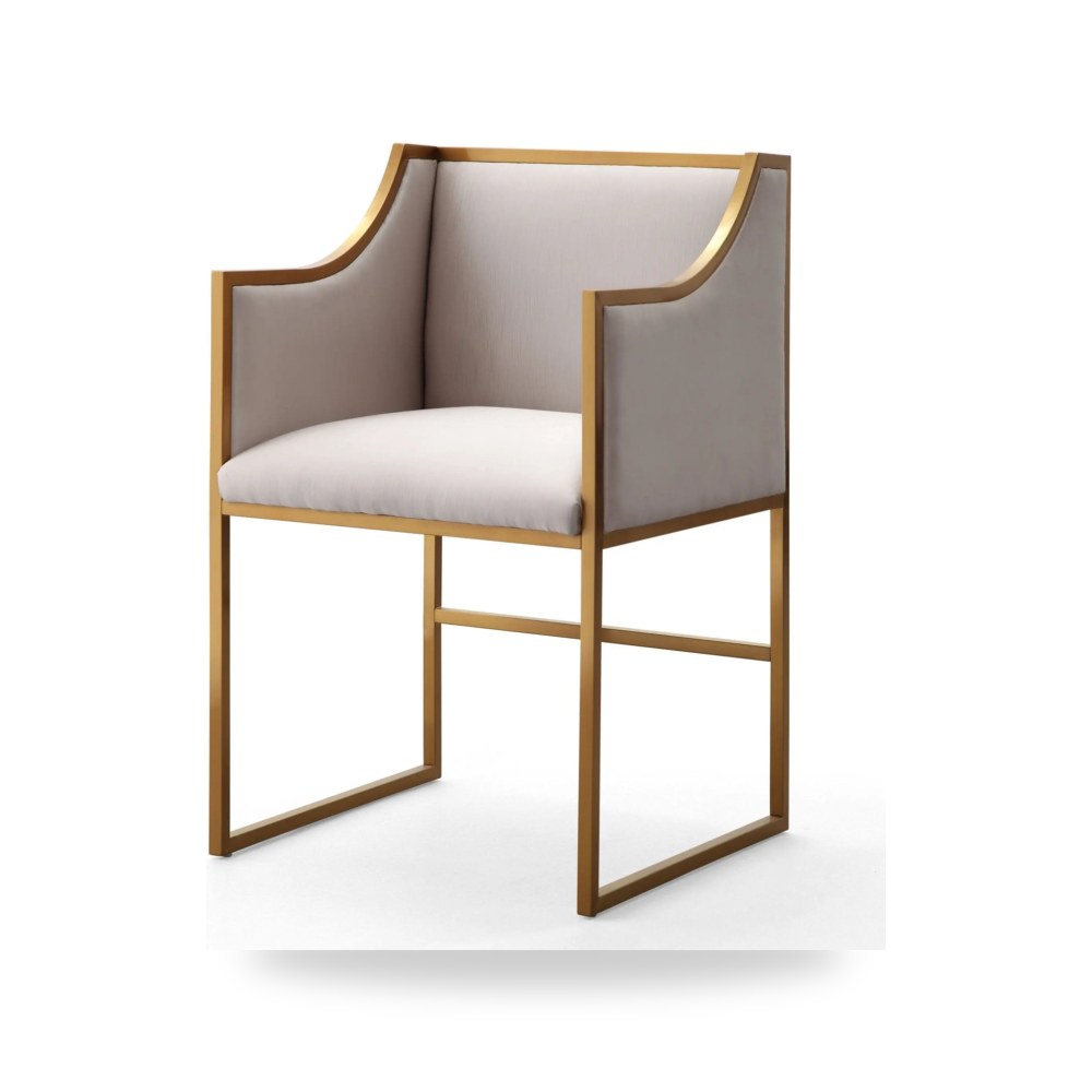 كرسي جلوس بتصميم أنيق - كرسي قطيفة كريمي Atara TOV - من TOV Furniture - طراز TOV-L6122