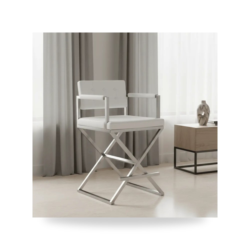 كراسي ومقاعد فاخرة - Counter Stools أبيض TOV موديل TOV K3624 - من TOV Furniture
