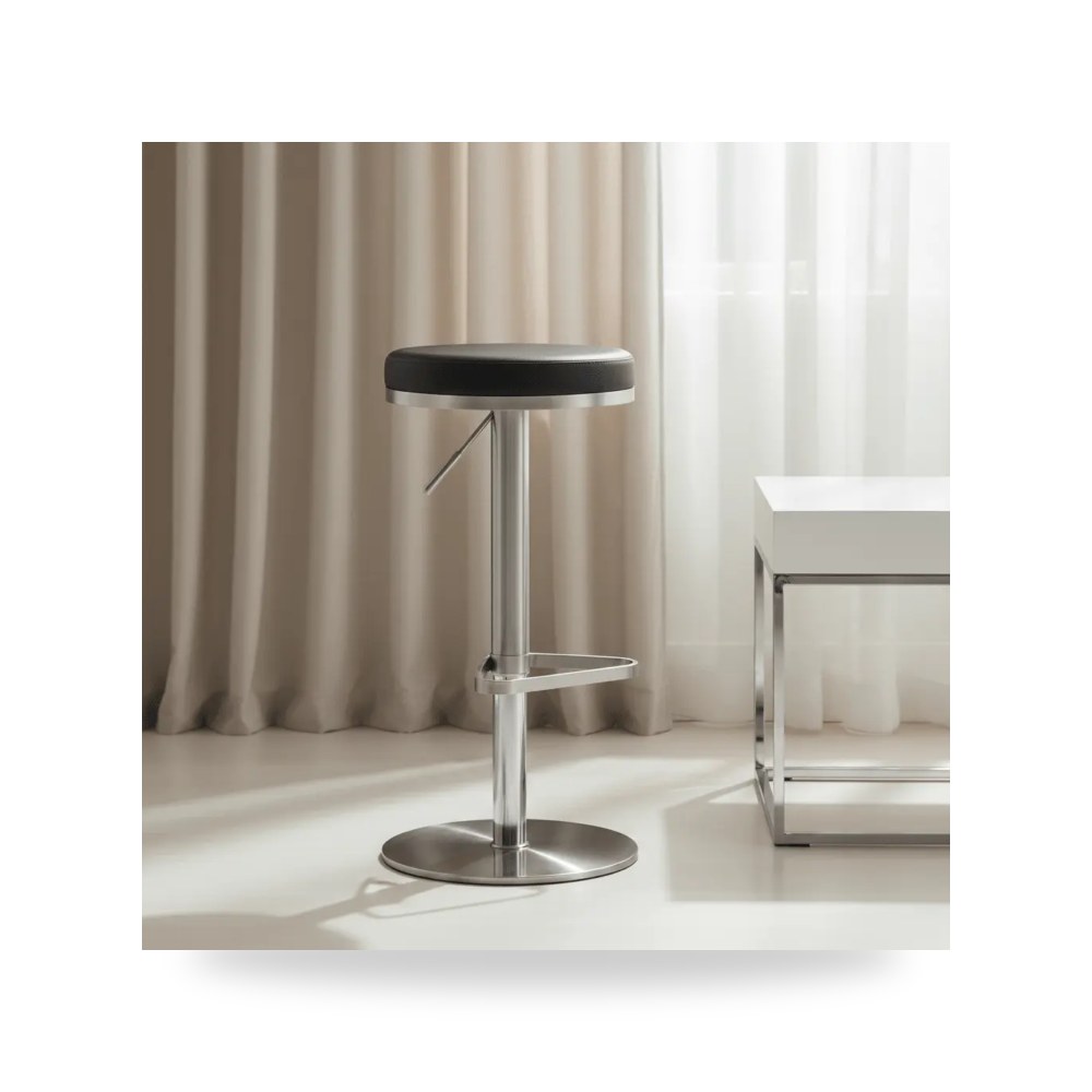 كرسي جلوس بتصميم أنيق - كرسي فولاذ أسود Fano Barstool TOV - من TOV Furniture