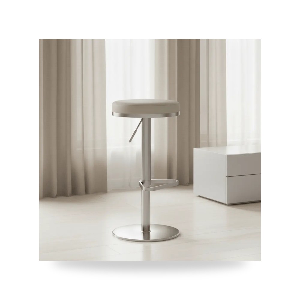 كرسي جلوس بتصميم أنيق - كرسي فولاذ رمادي Fano Barstool TOV - من TOV Furniture