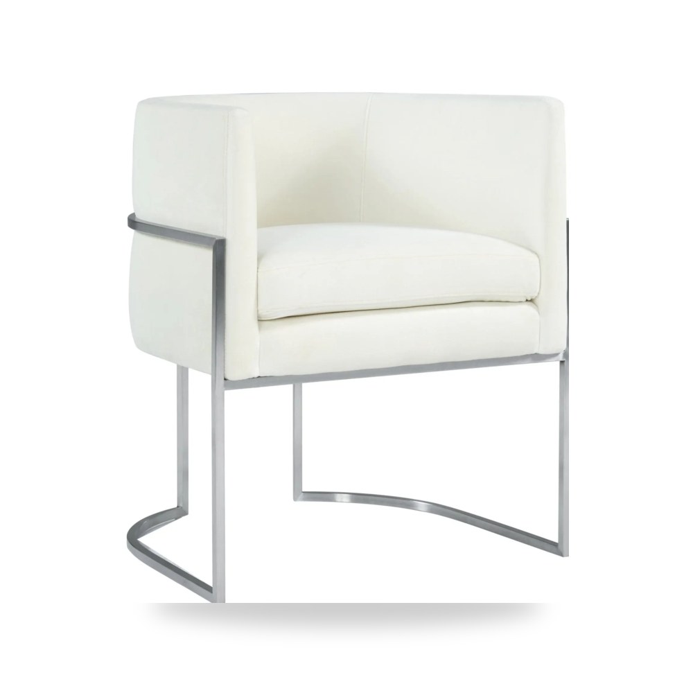 كرسي طعام فاخر - كرسي طعام فضي TOV موديل TOV D6302 - من TOV Furniture - طراز TOV-D6302