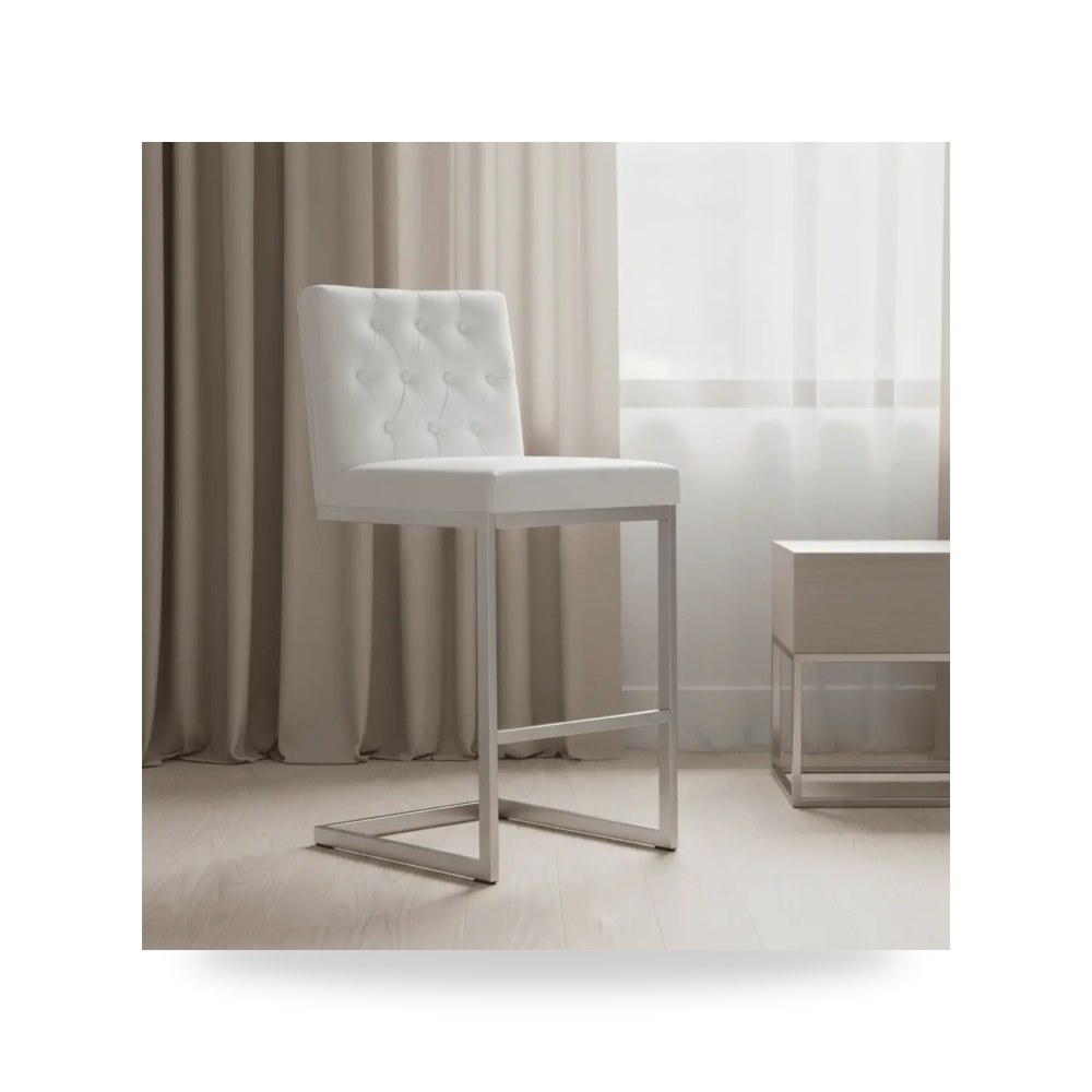 كرسي جلوس بتصميم أنيق - كرسي فولاذ أبيض Helsinki Counter TOV - من TOV Furniture - طراز