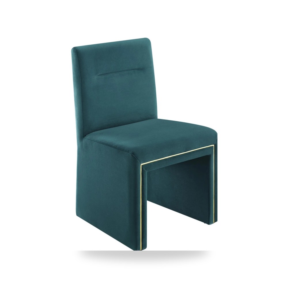 كرسي طعام فاخر - كرسي طعام قطيفة TOV معتمد - من TOV Furniture - طراز TOV-D6387