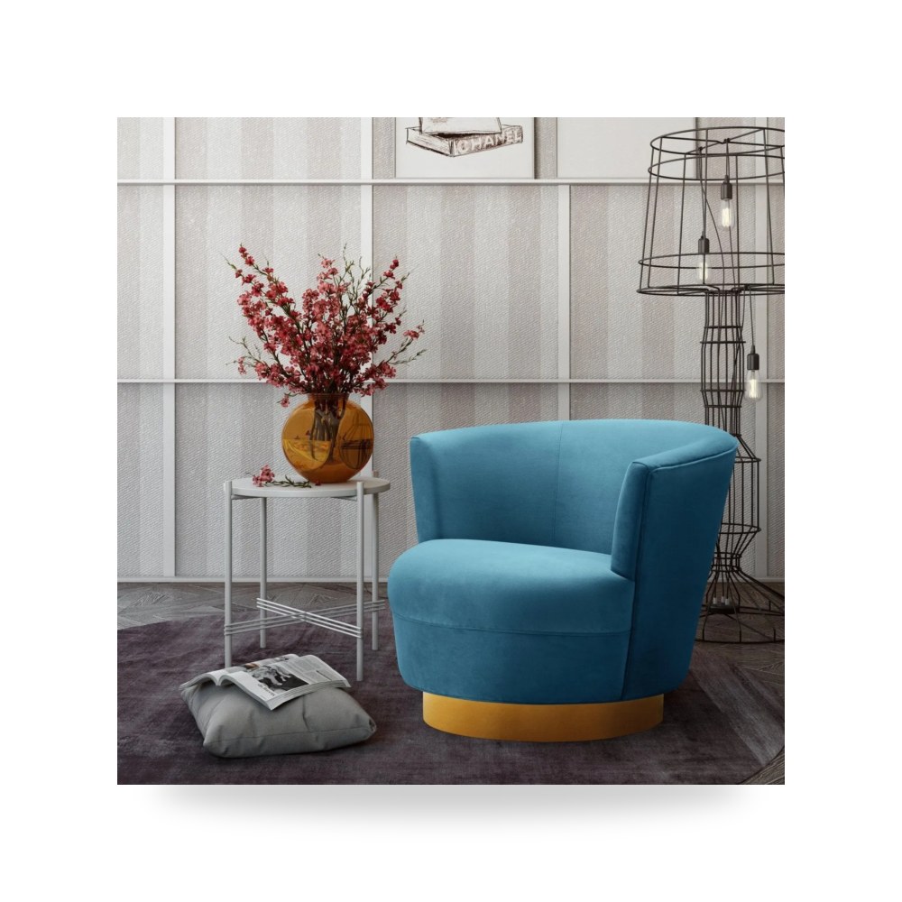 كرسي جلوس بتصميم أنيق - كرسي أزرق TOV موديل TOV S7228 - من TOV Furniture - طراز TOV-S7228