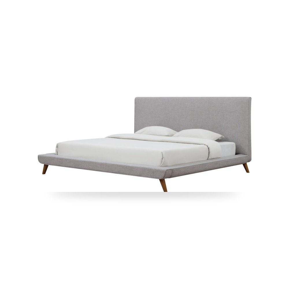 سرير نوم فاخر - سرير كتان بيج Nixon TOV معتمد - من TOV Furniture - طراز TOV-B14-Beige-K