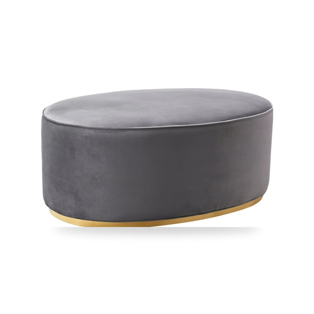 بوف ومسند قدم عثماني - بوف رمادي Scarlett TOV معتمد - من TOV Furniture - طراز TOV-OC7225