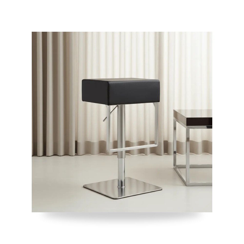 كرسي جلوس بتصميم أنيق - كرسي فولاذ أسود Seville Barstool TOV - من TOV Furniture