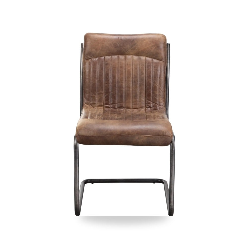 كرسي طعام فاخر - كرسي طعام جلد بني Ansel Leather M2 Moes - من Moe's Home - طراز PK-1043-03
