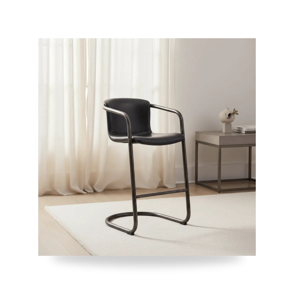 كراسي ومقاعد فاخرة - Counter Stools أسود Moe's Home موديل PK 1060 - طراز PK-1060-02