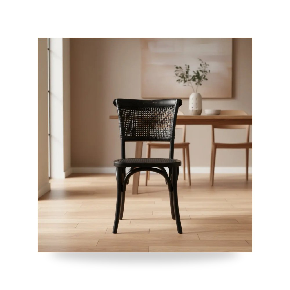 كرسي طعام فاخر - كرسي طعام أسود Moe's Home موديل FG 1001 02 - طراز FG-1001-02