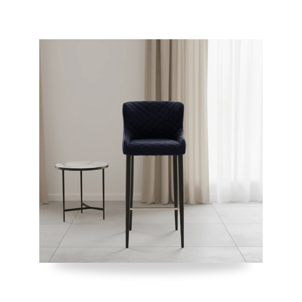 كراسي ومقاعد فاخرة - Etta Barstool Dark Blue - من Moe's Home - طراز ER-2049-46