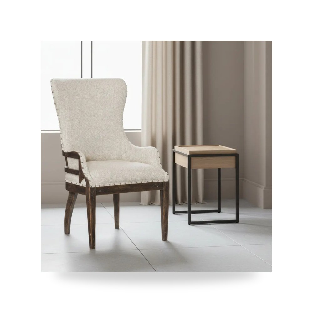 كرسي جلوس بتصميم أنيق - كرسي أحمر Roslyn County Host - من Hooker Furniture
