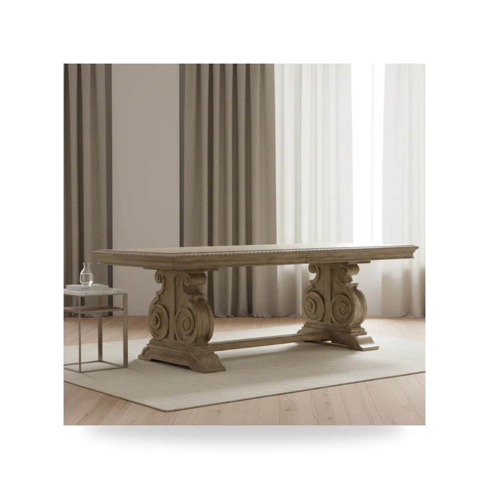 Castella Rectangle Dining Table with 2-20in Leaves طاولة موديل 5878-75207-80 Hooker