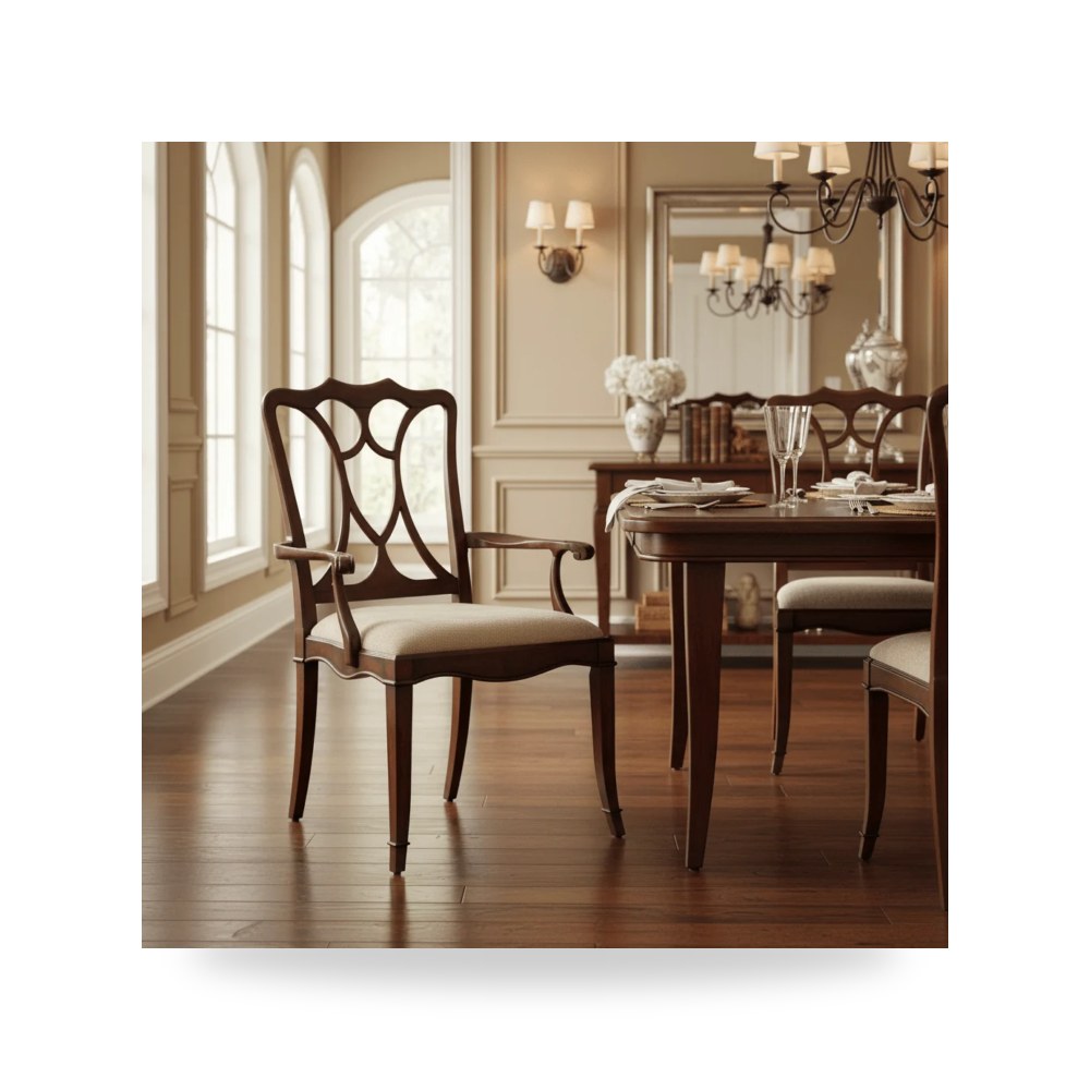 كرسي جلوس بتصميم أنيق - Charleston Upholstered Seat Arm Chair كرسي - من Hooker Furniture