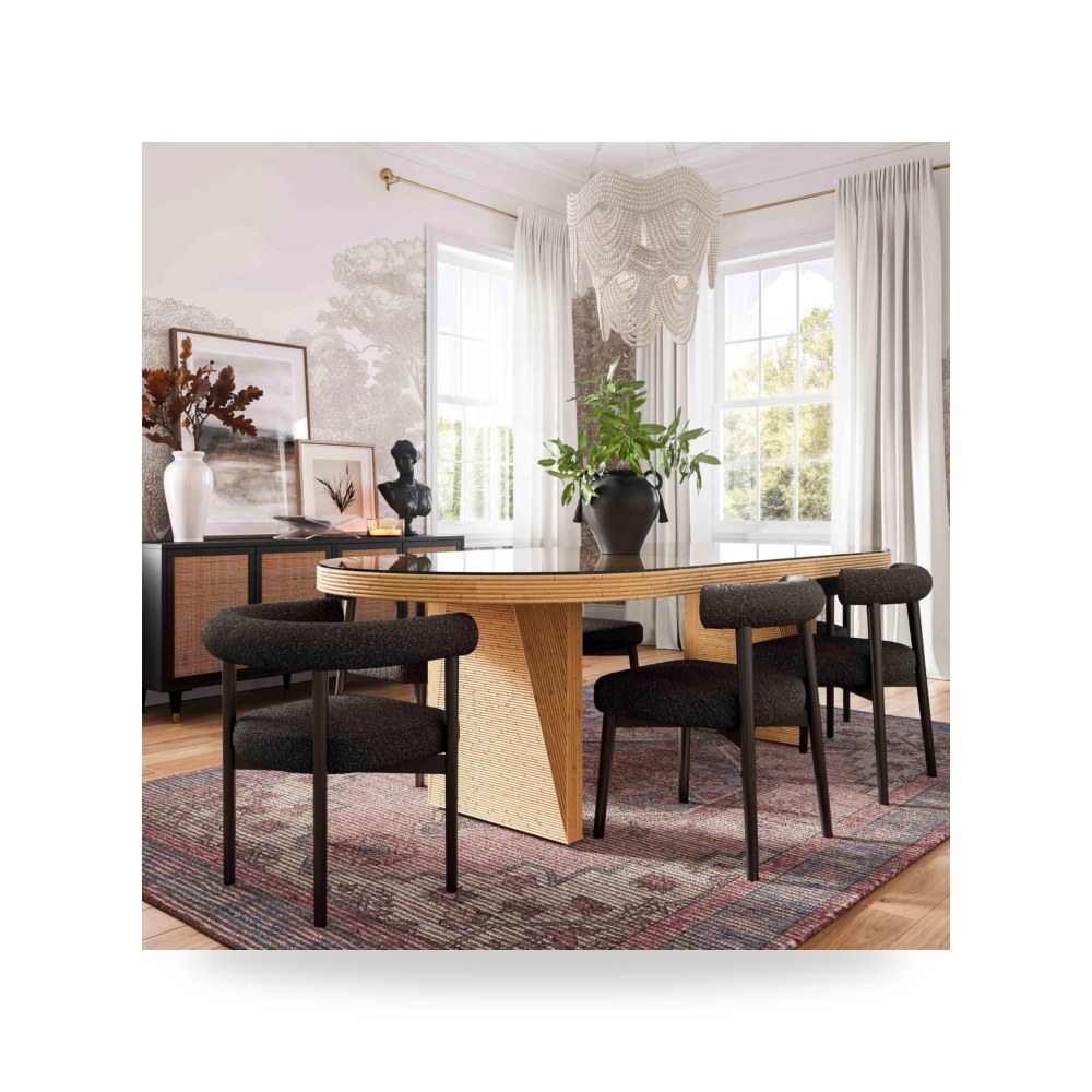 كرسي جلوس بتصميم أنيق - كرسي أسود TOV معتمد - من TOV Furniture - طراز TOV-D68758
