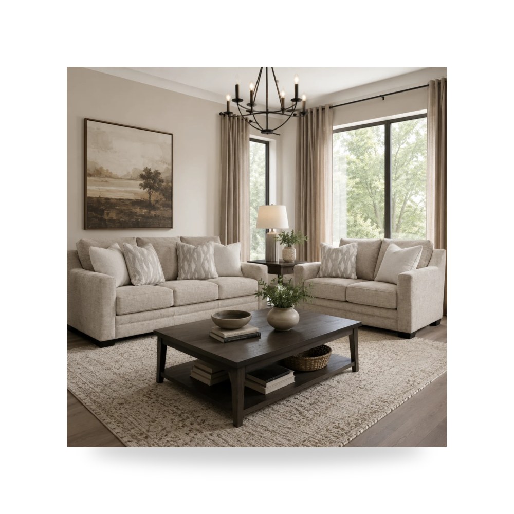 أريكة مقعدين Clara Oatmeal موديل R0802-0019KT1