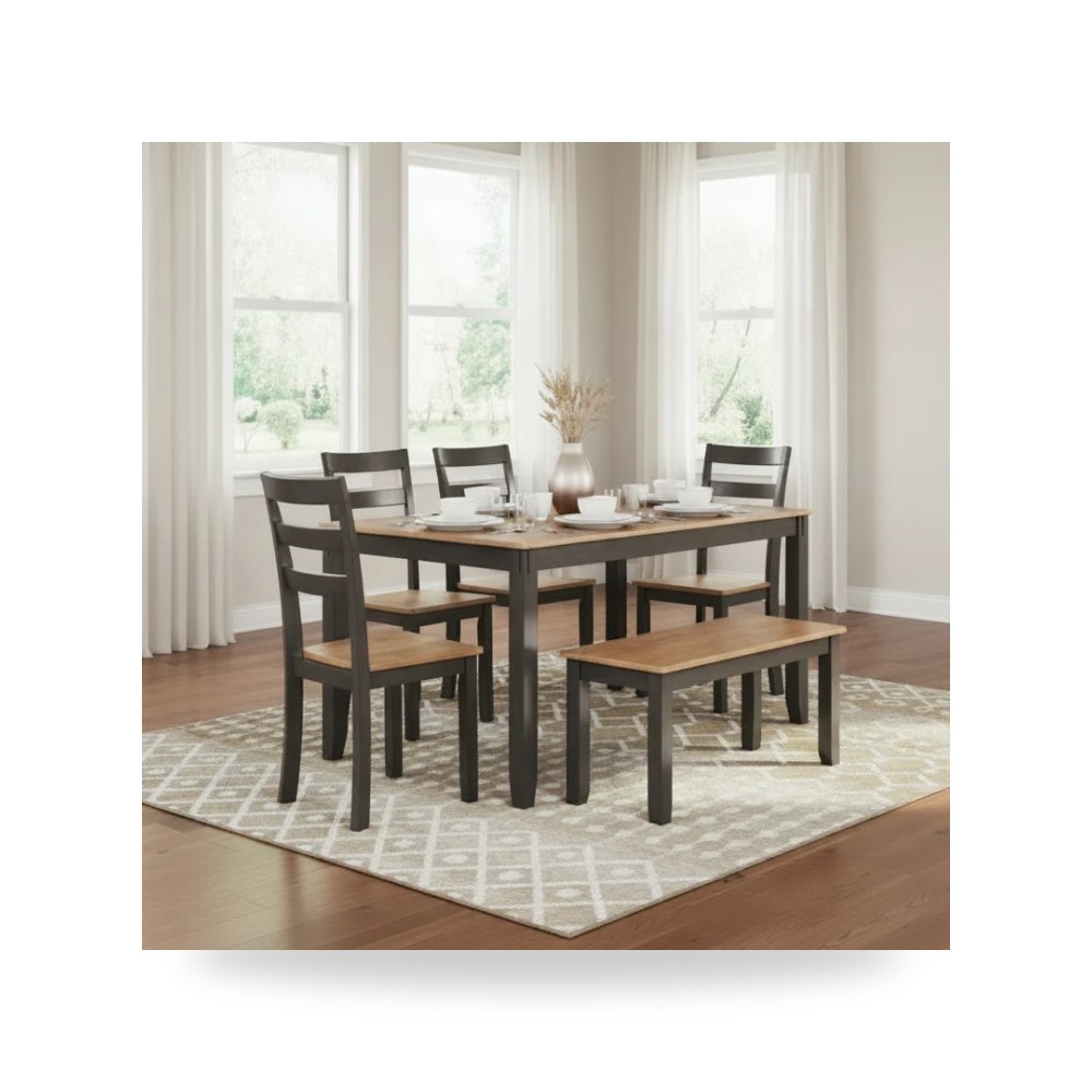 كرسي طعام فاخر - طقم غرفة طعام Ashley موديل D396 325 - طراز D396-325
