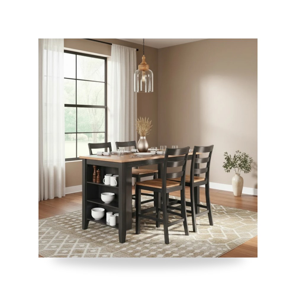 كرسي طعام فاخر - طقم غرفة طعام Ashley موديل D396 13Set