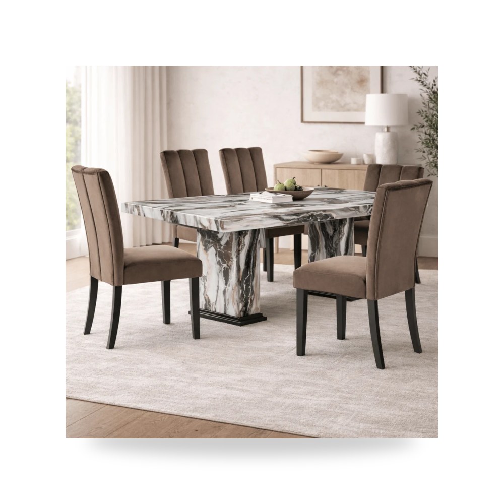 كرسي طعام فاخر - طقم غرفة طعام Ashley موديل D581 26Set