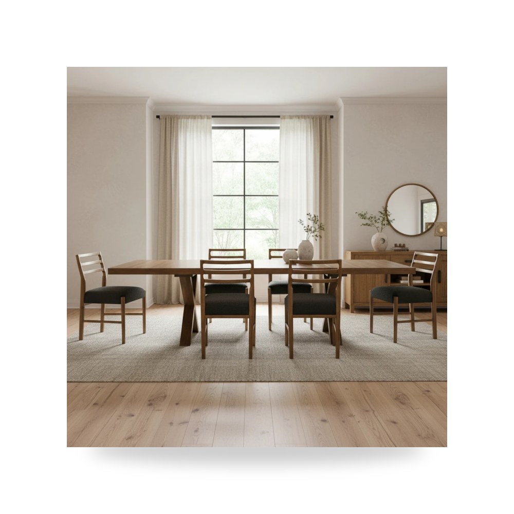 كرسي طعام فاخر - طقم غرفة طعام Ashley موديل D735 Set2