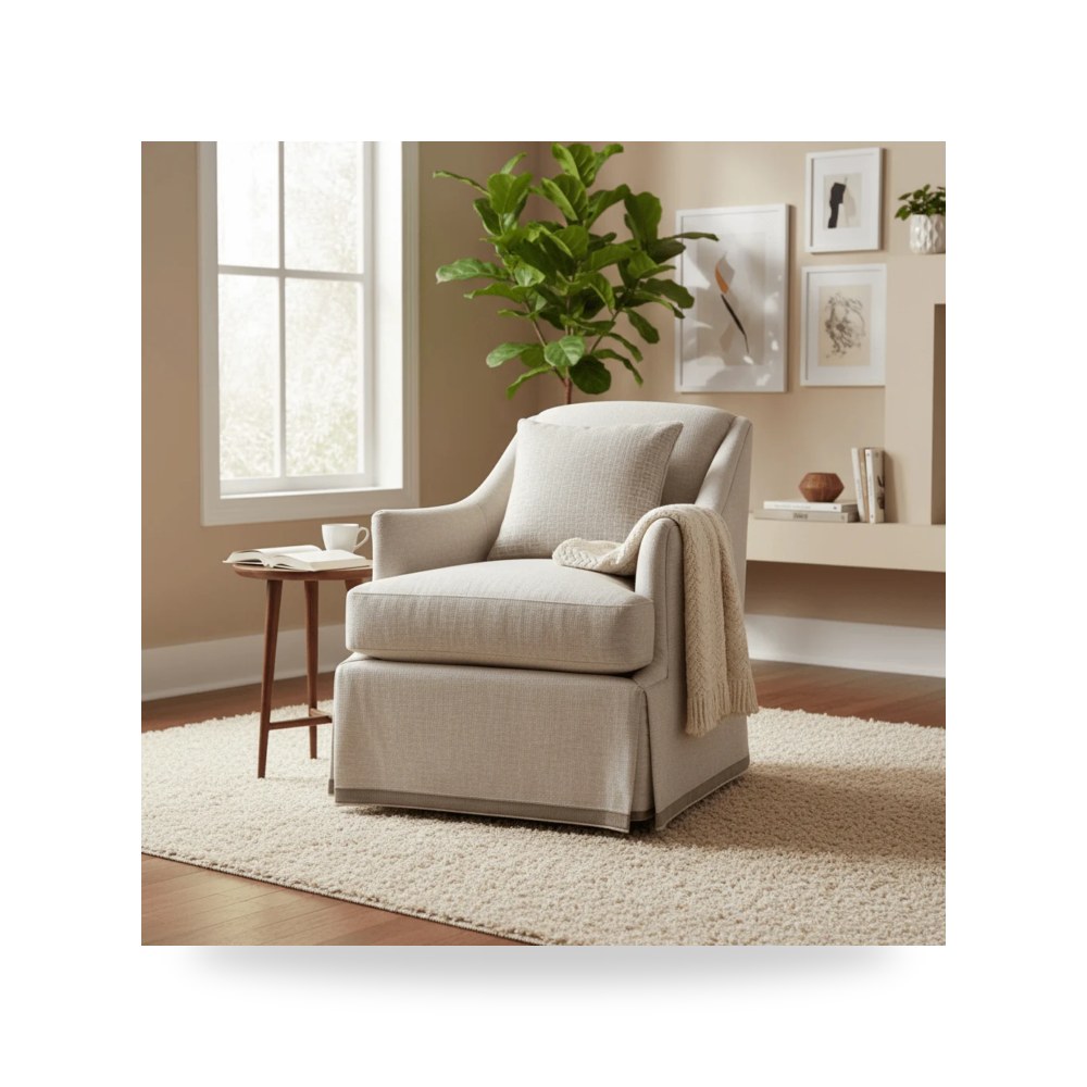 كرسي جلوس بتصميم أنيق - كرسي Alabaster معتمد - من Fairfield Chair - طراز D-6000-01-B