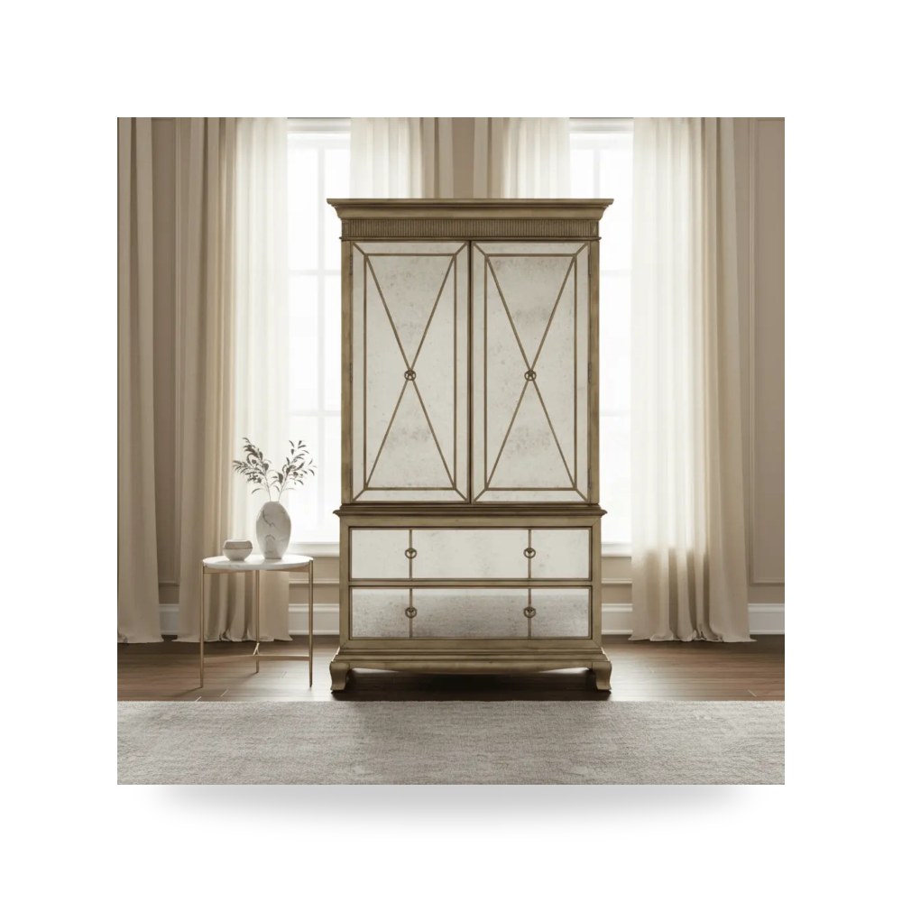 أثاث غرف نوم وأسرّة - SANCTUARY - VISAGE (3016-90113 B+3016-90114T) - من Hooker Furniture