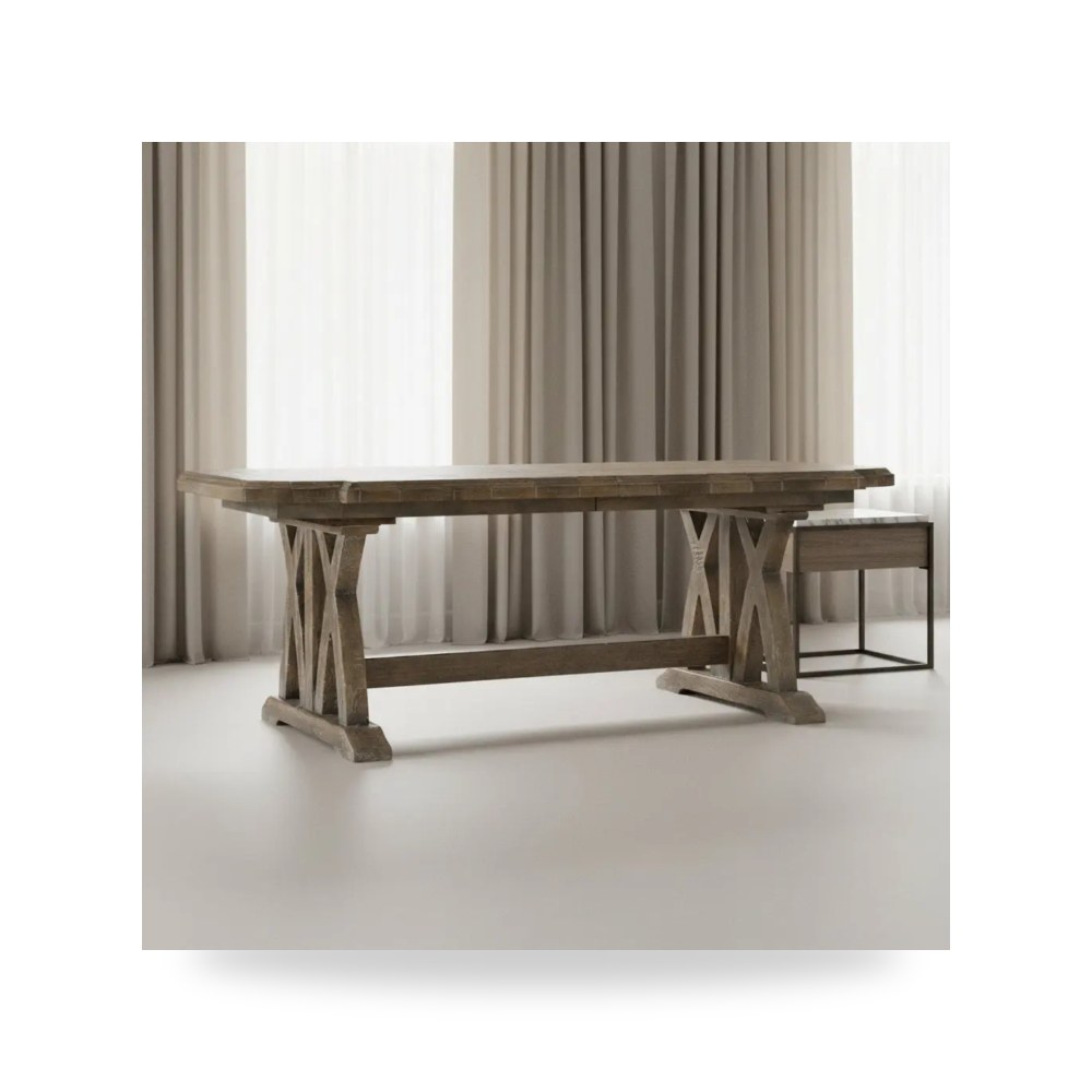 طاولة طعام Colibri 88in Trestle w - 1 هوكر فيرنتشر Hooker Furniture