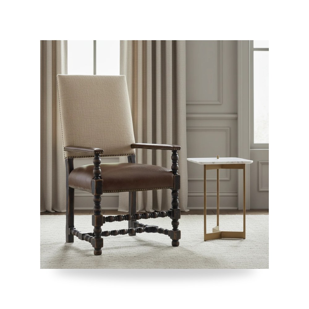 كرسي جلوس بتصميم أنيق - كرسي أحمر Hooker موديل 5960 75400 BLK - من Hooker Furniture