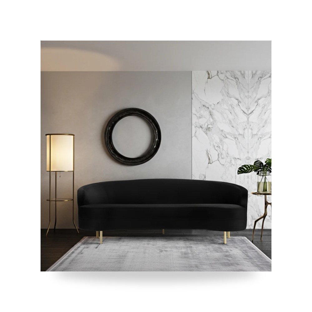 أريكة قطيفة أسود Baila توف فيرنتشر TOV Furniture
