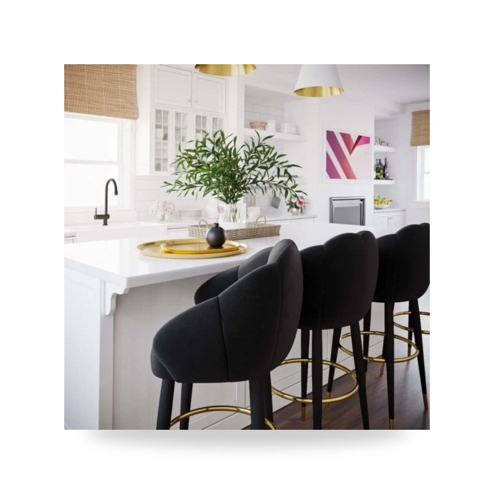 كراسي ومقاعد فاخرة - Counter Stools أسود TOV موديل TOV D68243 - من TOV Furniture