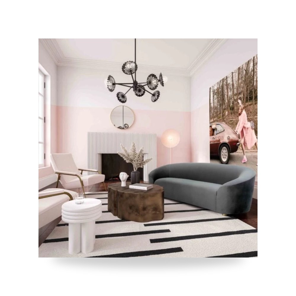 أريكة قطيفة رمادي Serenity توف فيرنتشر TOV Furniture