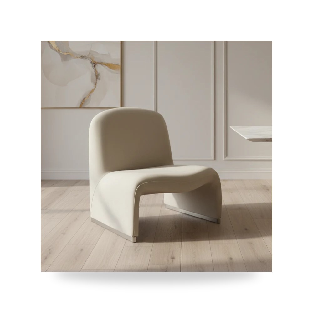 كرسي بذراعين فاخر - Dion Beige Accent Chair - طراز WR0802-0011-21