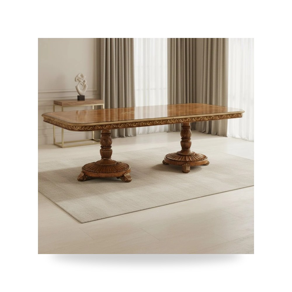 طاولة طعام Duchess Collection Burl موديل 499368-94L-BRW Jonathan Charles