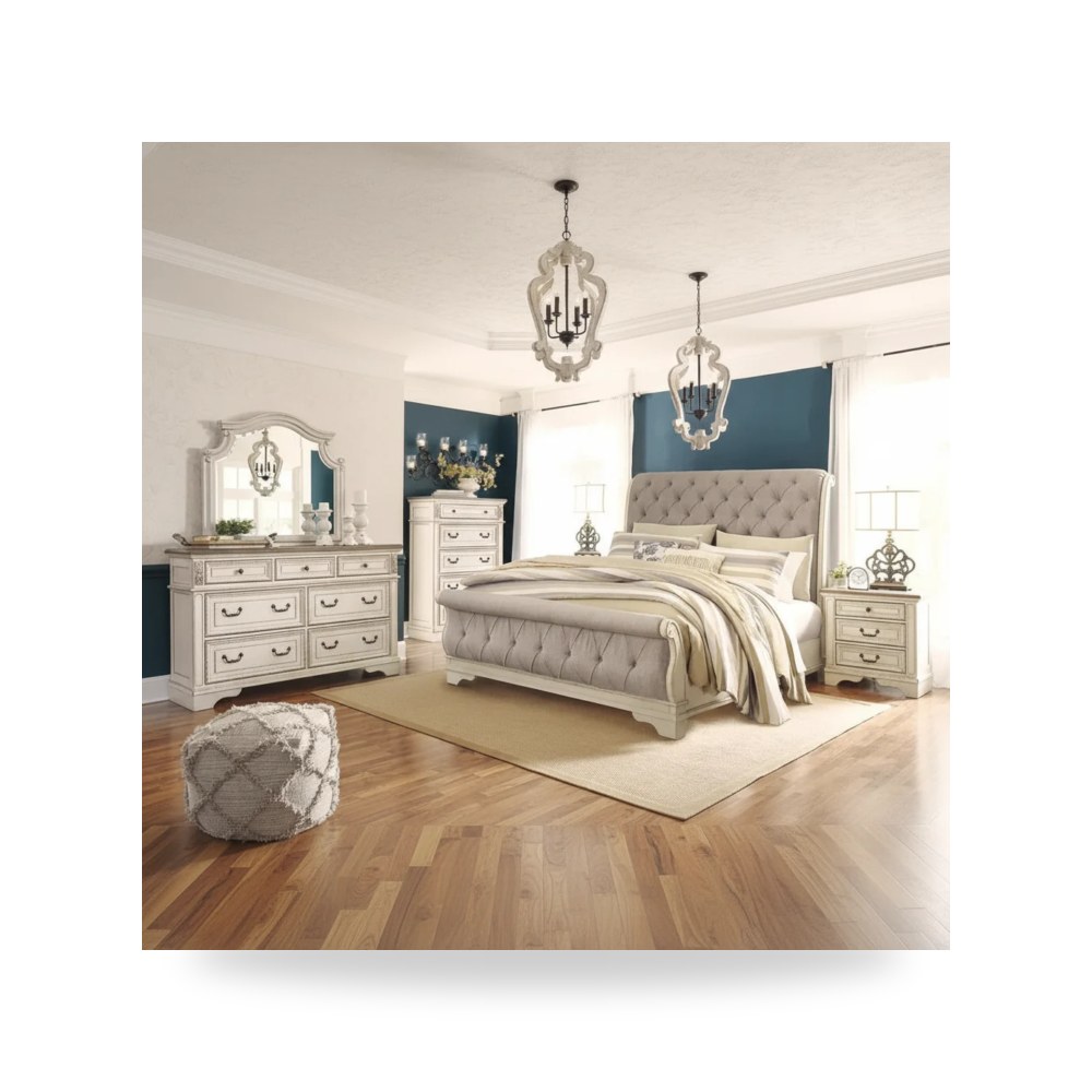 طقم غرفة نوم آشلي Ashley Furniture موديل B743 KingSlieghW - O موديل