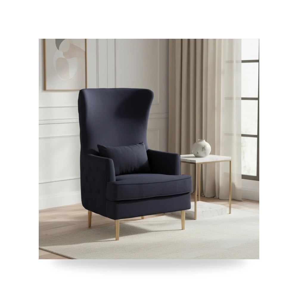 كرسي جلوس بتصميم أنيق - كرسي أسود Alina Tall TOV معتمد - من TOV Furniture - طراز TOV-S6479