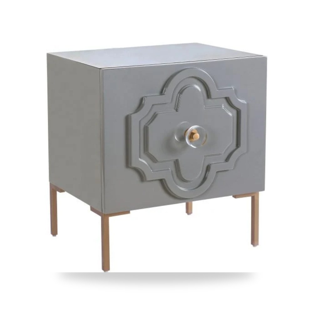 طاولة جانبية رمادي Anna Lacquer توف فيرنتشر TOV Furniture