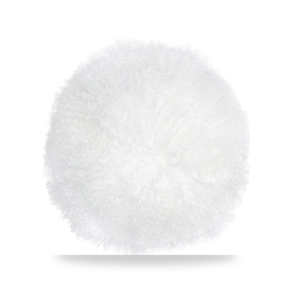 وسادة نوم مريحة - New Zealand White Sheepskin 16 Round Pillow - من TOV Furniture