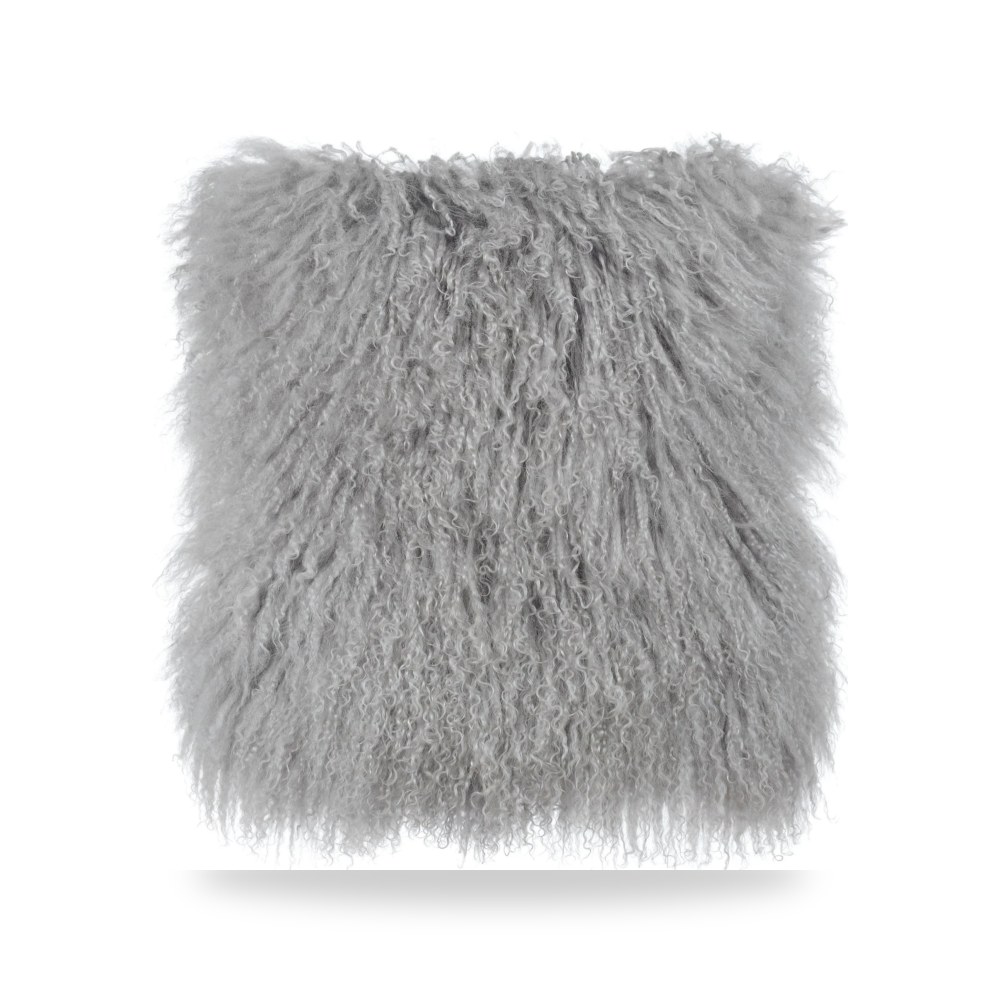 وسادة نوم مريحة - Tibetan Sheep Grey Pillow - من TOV Furniture - طراز TOV-C5702