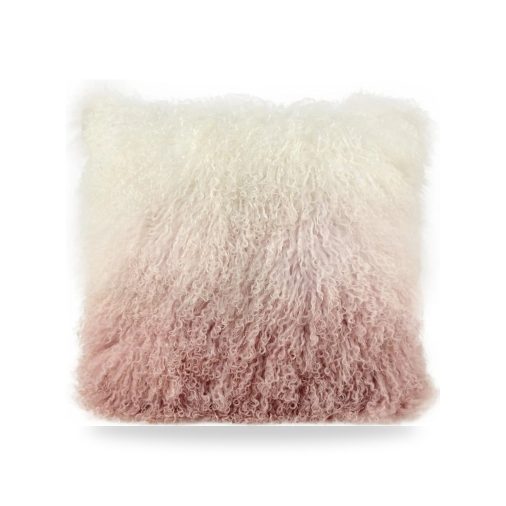 وسادة نوم مريحة - Tibetan Sheep Pillow White to Blush - من TOV Furniture - طراز TOV-C5714