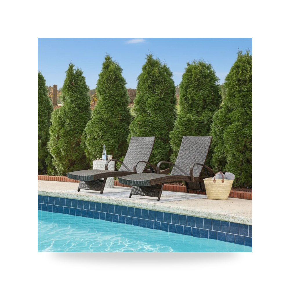 كرسي جلوس بتصميم أنيق - Outdoor Chairs بيج Ashley - من - طراز P283-815