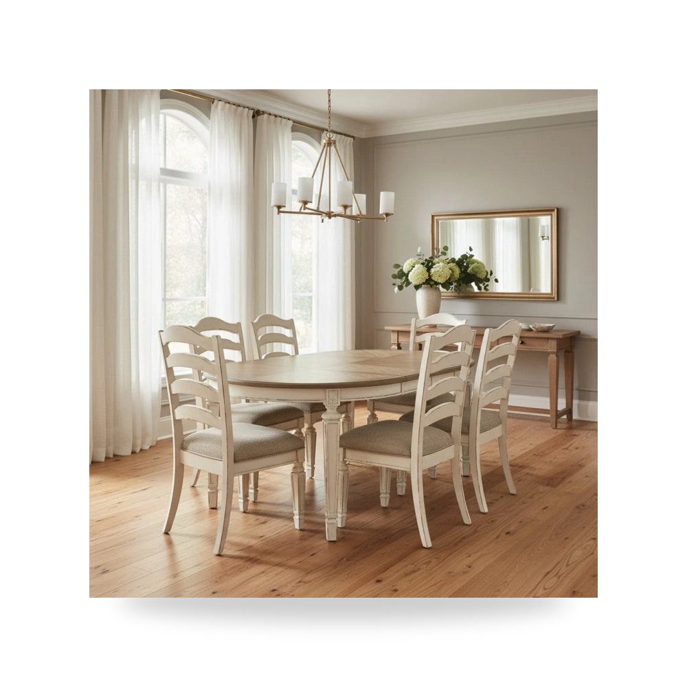 كرسي طعام فاخر - طاولة طعام Realyn Chairs معتمد - طراز D743-35-set1