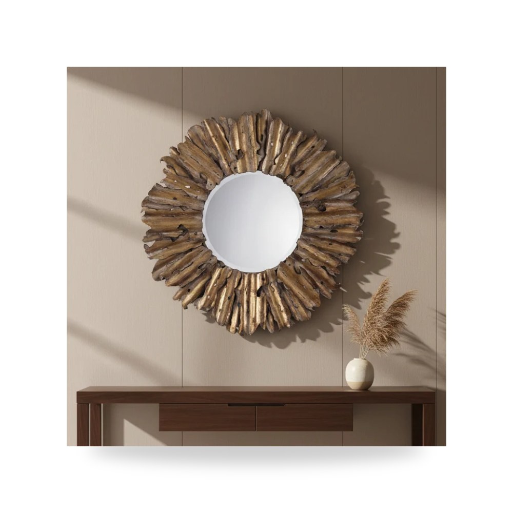 مرآة ديكور Hemani Round Uttermost موديل 12742 B-UTT