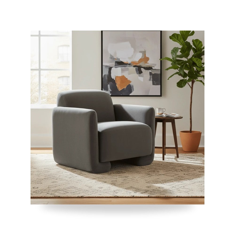 كرسي جلوس بتصميم أنيق - كرسي رمادي Fallon Shadow Moes - من Moe's Home - طراز ZT-1039-07