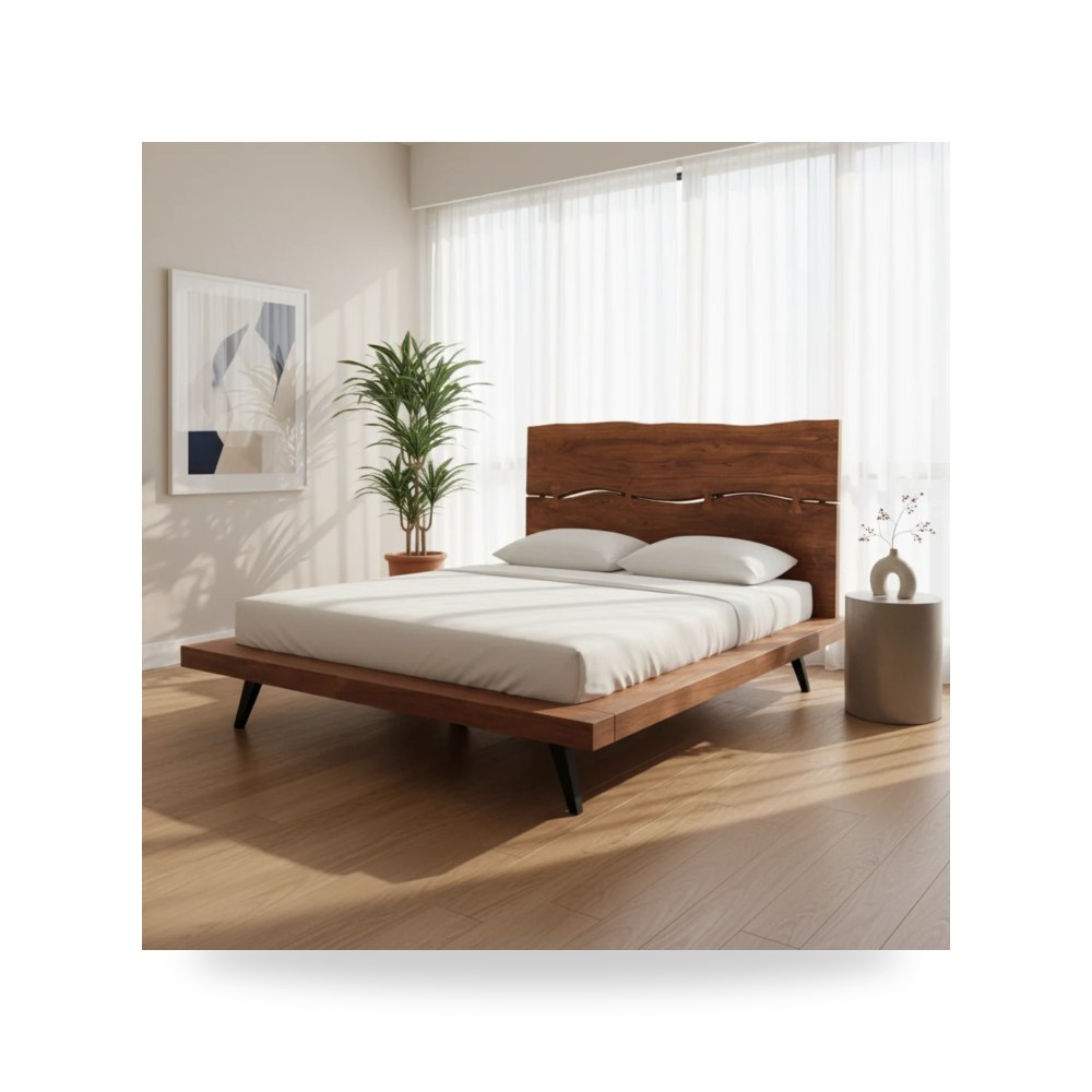 سرير نوم فاخر - سرير Madagascar Platform Queen - من Moe's Home - طراز UH-1006-03-0
