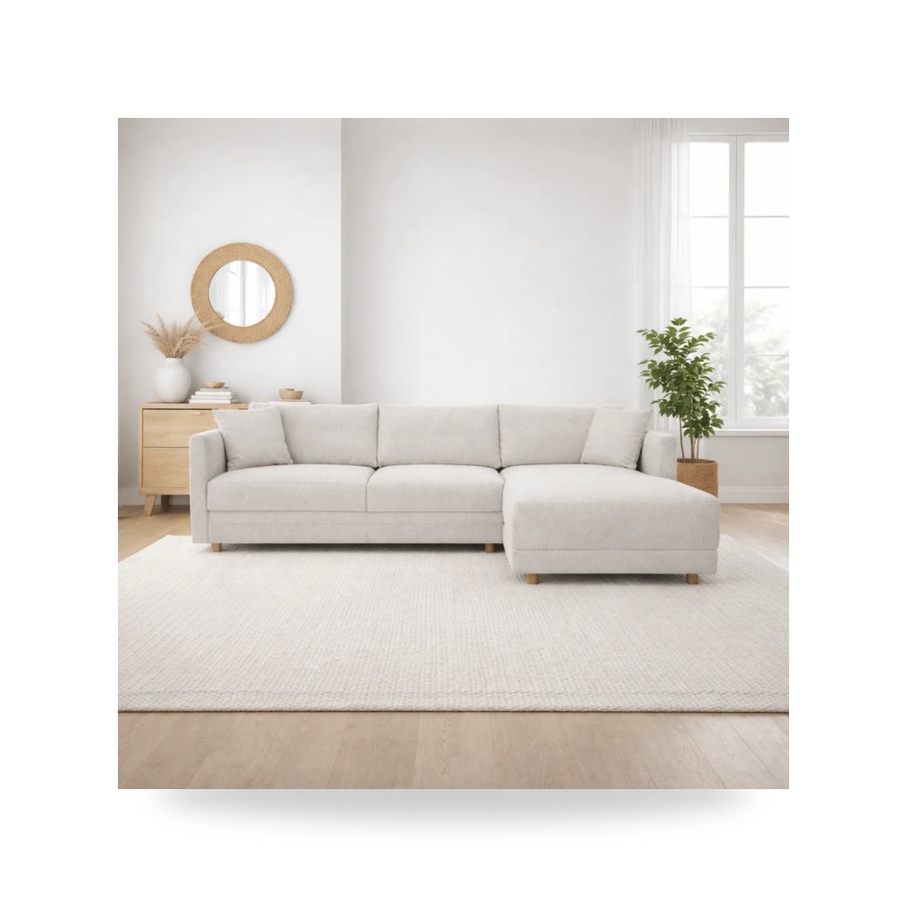 أريكة زاوية Bryn Oyster - R Moes موديل JM-1027-05-R-0 Moe's Home