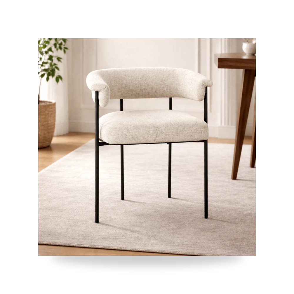 كرسي طعام فاخر - Spartan Grey Dining Chair - طراز OD919106