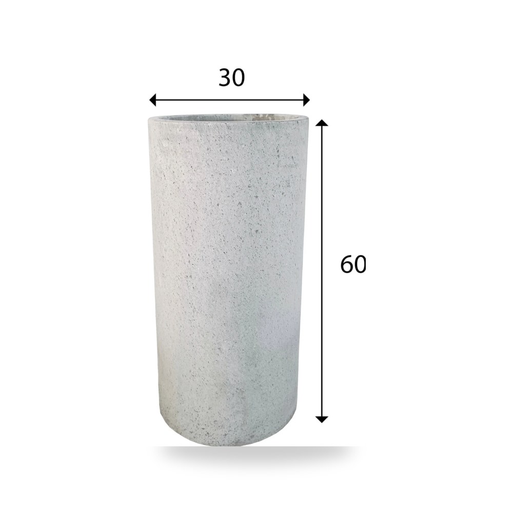 تحف وديكورات حدائق خارجية - مركن حوض زرع رمادي - طراز VT48A-M - مقاس 60cm