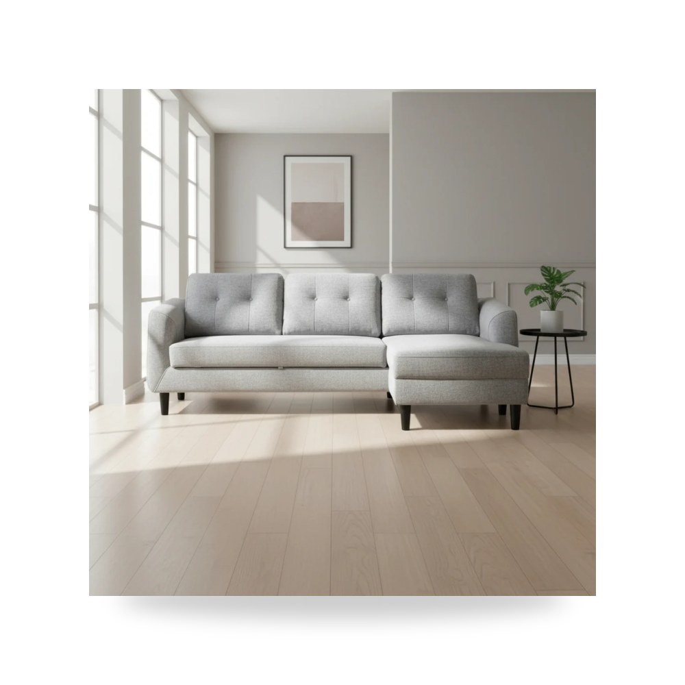 كنب زاوية أريكة مقطعية بيج Moe's Home موديل MT-1019-07-R (كود: 1018147)