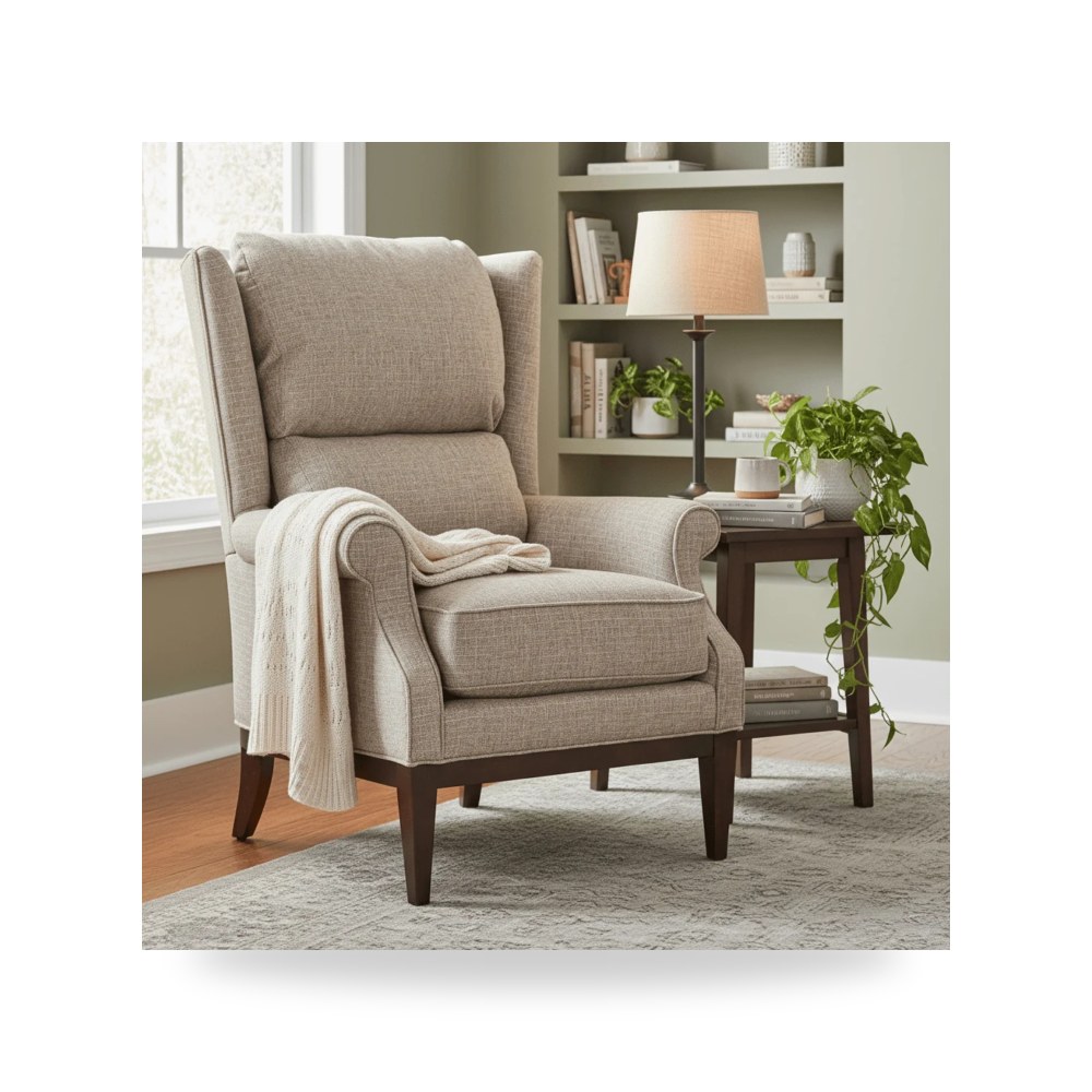 كرسي جلوس بتصميم أنيق - كرسي Edgeworth Fairfield معتمد - من Fairfield Chair - طراز 1444-01